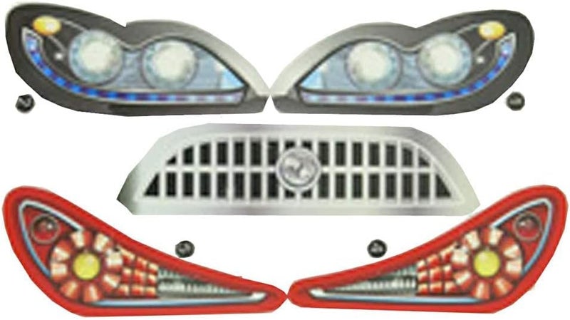 Barbie Replacement Parts Glam Convertible - CGG92 ~ Replacement Labels / Stickers - Headlights, Grill & Dash - Image 1